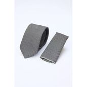 Siyah-Gri Desenli 7 Cm Kravat 1090260130