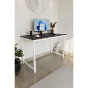 Siyah/beyaz 120X60 Çalışma Masası, Bilgisayar Masası, Ofis Masası, Metal Ayaklı - Siyah - Beyaz
