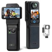SJCAM C400 Pocket 4K UHD 3'ü 1 Arada Titreşim Engelleme Çift Ekranlı Vlog Aksiyon Kamerası