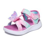 Skechers Jumpsters kız çocuk sandaleti, kelebek, Brites sandalet, Pink Sparkle Sentetik Multi Trim, 23 EU
