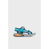 Skechers Mega-Splash Piksel Detaylı Cırt Cırtlı Sandalet Erkek Çocuk Sandalet 402161L Tqbk - Turkuaz - Siyah