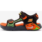 Skechers S-Lights: Creature-Splash Büyük Erkek Çocuk Gri Işıklı Sandalet 400614l Ccbl - Siyah
