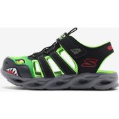 Skechers Thermo-Splash - Hydro-Flare Büyük Erkek Çocuk Siyah Işıklı Sandalet 400613L Bklm - Siyah - Açık Yeşil