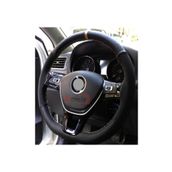 Skoda Octavia Uyumlu Dikmeli Direksiyon Kilifi Alkantara Karbon Bej Yuzuklu