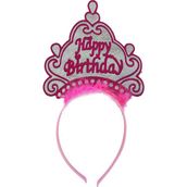 Skygo 24x15 cm Happy Birthday Neon Pembe Renk Doğum Günü Tacı