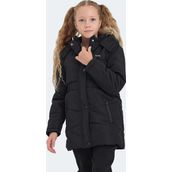 Slazenger ST21JC005 Candy Siyah Kız Çocuk Mont