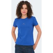 Slazenger Viraj Saks Mavi Kadın T-shirt