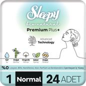 Sleepy 1 Bio Natural Premium Plus Normal 24'lı Hijyenik Ped