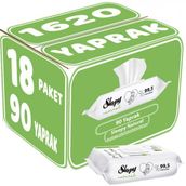 Sleepy 18x90 lı Natural Yenidoğan 1620 Yaprak Plastik Kapaklı Islak Havlu Mendil