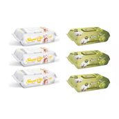 Sleepy 3x90'lı Sensitive + 3x90'lı Zeytinyağlı Islak Havlu