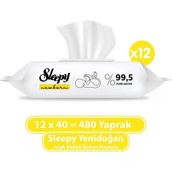 Sleepy 40'lı Yenidoğan Islak Bebek Havlusu (6 adet)