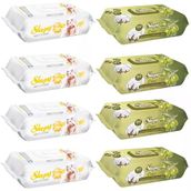 Sleepy 4x90'lı Sensitive + 4x90'lı Zeytinyağlı Islak Havlu
