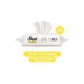 Sleepy 6x40'lı Yenidoğan Devam Islak Bebek Bakım Havlusu