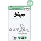 Sleepy Babycare 3x10 Adet Bebek Bakım Örtüsü
