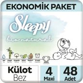 Sleepy Bio Natural No:4 Maxi 48 Adet Külot Bebek Bezi
