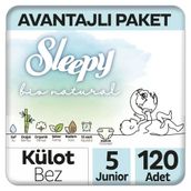 Sleepy Bio Natural No:5 Junior 120 Adet Külot Bebek Bezi