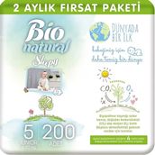 Sleepy Bio Natural No:5 Junior 200 Adet Bebek Bezi