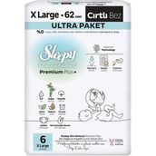Sleepy Bio Natural No:6 XLarge 62 Adet Bebek Bezi