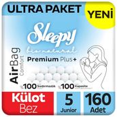 Sleepy Bio Natural Premium Plus Airbag Comfort No:5 Junior 160 Adet Külot Bebek Bezi