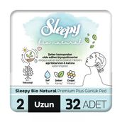 Sleepy Bio Natural Premium Plus Uzun 32x5 160 Adet Günlük Ped