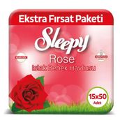 Sleepy Gül Kokulu 50x15'li 750 Yaprak Islak Havlu