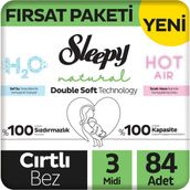 Sleepy Natural Double Soft No:3 Midi 84 Adet Bebek Bezi
