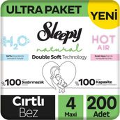 Sleepy Natural Double Soft No:4 Maxi 200 Adet Bebek Bezi