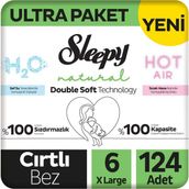 Sleepy Natural Double Soft No:6 XLarge 124 Adet Bebek Bezi