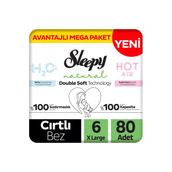 Sleepy Natural Double Soft No:6 XLarge 80 Adet Bebek Bezi