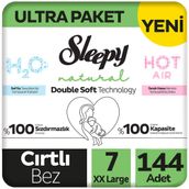 Sleepy Natural Double Soft No:7 XXLarge 144 Adet Bebek Bezi
