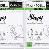 Sleepy Natural No:3 Midi 216 Adet Bebek Bezi