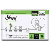 Sleepy Natural No:3 Midi 34 Adet Bebek Bezi