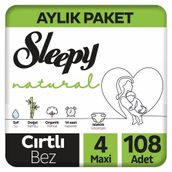 Sleepy Natural No:4 Maxi 108 Adet Bebek Bezi