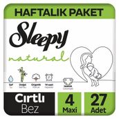 Sleepy Natural No:4 Maxi 27 Adet Bebek Bezi