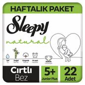 Sleepy Natural No:5+ Junior Plus 22 Adet Bebek Bezi