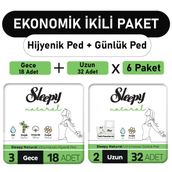 Sleepy Natural Ultra Gece 18 Adet Ped ve Uzun 6x32 Adet Günlük Ped