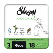 Sleepy Natural Ultra Hassas 3 Gece 18'li Hijyenik Ped