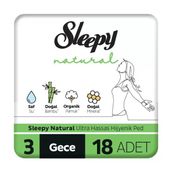 Sleepy Natural Ultra Hassas Gece 4x18'li 72 Adet Hijyenik Ped