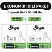 Sleepy Natural Ultra Normal 24 Adet Ped ve Uzun 40 Adet Günlük Ped
