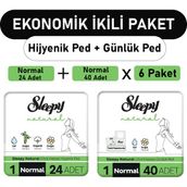 Sleepy Natural Ultra Normal 24 Adet Ped ve Uzun 6x40 Adet Günlük Ped