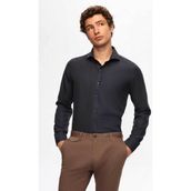 Slim Fit Lacivert Italyan Yaka Dar Kesim Klasik Kravatlık Uzun Kollu Kolay Ütülenebilir Ne 2HF02ORT5185 - 2XL