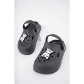 Slipcat Unisex Çocuk Sandalet Terlik Eğlenceli Figür Detaylarıyla Rahat Kullanım - 010-Siyah