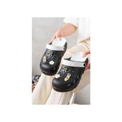 Slipcat Unisex Deniz Sabo Confort Sandalet Doktor Hemşire Hastane İçin Rahat ve Dayanıklı - 010-Siyah