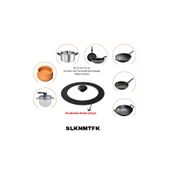 SLKNMTFK Universal Silikon Kenarlı Cam Kapak 20/22/24/26 cm Tencere Tava Güveç Uyumlu