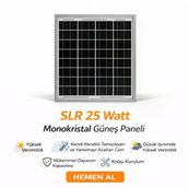Slr 25 Watt Monokristal Güneş Paneli