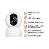 Smart Camera C701 4K Akıllı Güvenlik Kamerası Beyaz Renk Xiaomi Türkiye Garantili HDR Kalibrasyonu