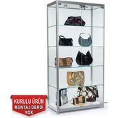 Smartad Camlı Vitrin - Cam Dolap - Camlı Koleksiyon Vitrini - Teşhir Vitrini - Kupa Dolabı 1880 Es