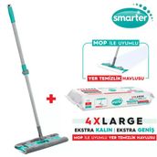 Smarter Magic Mop + Hediyeli Paspas Mandallı Set Yüzey Bez Uyumlu Yer Temizlik Havlusu