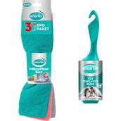 Smarter Tüy Toplayıcı Rulo + 3'lü Mikrofiber Temizlik Bezi