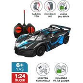 SmartFox Uzaktan Kumandalı Oyuncak Araba - Full Fonksiyon Şarj Edilebilir 1:24 - Mavi
